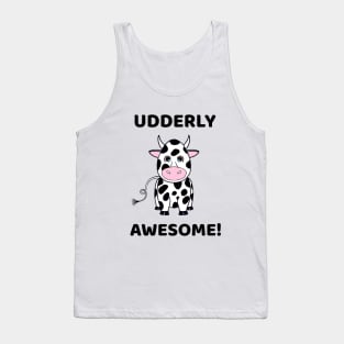 COW Lover Udderly Awesome Funny Cow Quote Tank Top